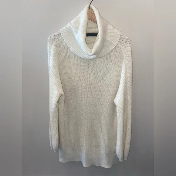 Vero Moda Cream Turtleneck Tunic Sweater Urban Outfitters Women’s Size Large - Picture 2 of 4